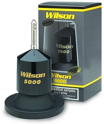 Wilson 5000 mobiele 27MC antenne met magneetvoet, coaxkabel en PL259 connector in de verpakking