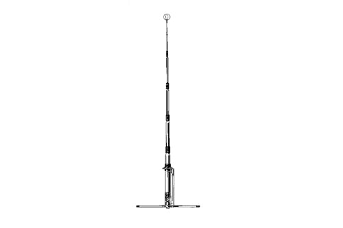 Sirio GPE 27 5/8 basisantenne 595 cm met radialen van 132 cm voor de 27MHz frequenties