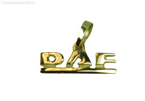 Kettinghanger DAF letters goud