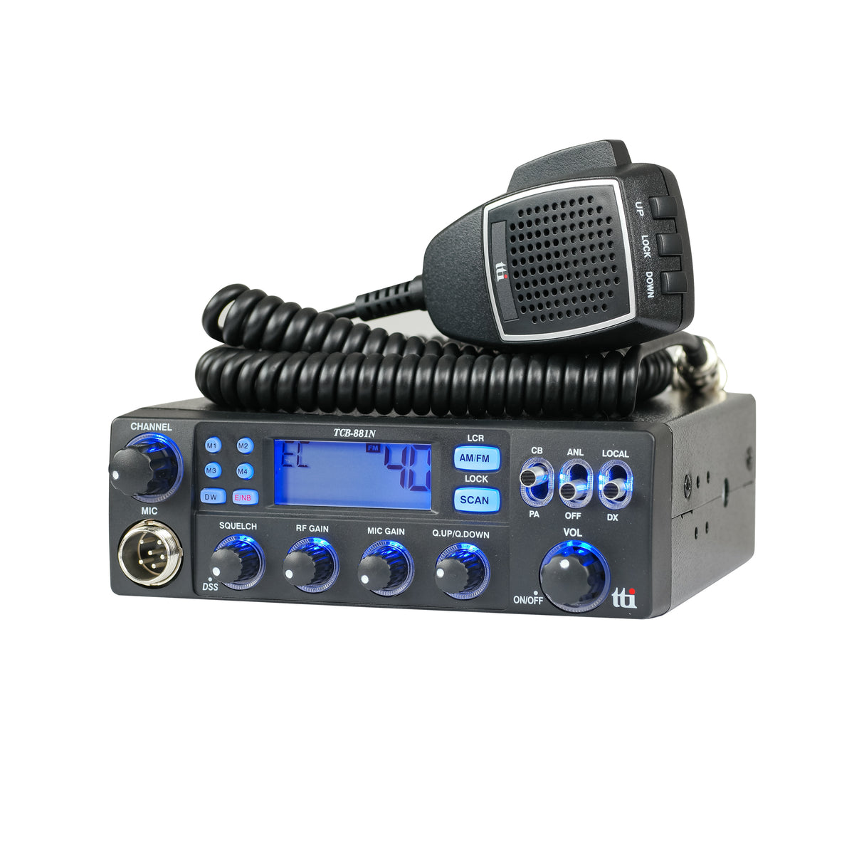 TTI TCB-881N 27MC transceiver voor 12 Volt en 24 Volt verkrijgbaar in standaard en export uitvoering