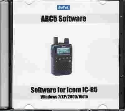 Butel ARC-5 software op CD-Rom voor de ICom IC-R5 scanner