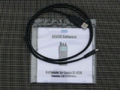 Butel ARC-20 softwaare met programmeerkabel voor de Icom IC-R20 scanner