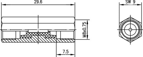 Telegärtner FME-Male/FME-Male adapter schema