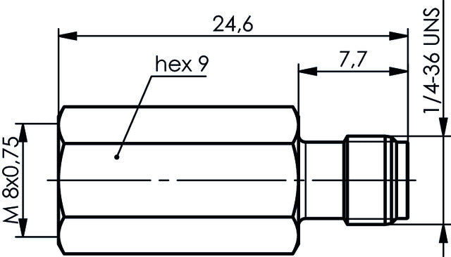 Telegärtner adapter FME-Male - SMA-Female schema