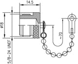 Telegärtner N-Male met stofkap en ketting schema