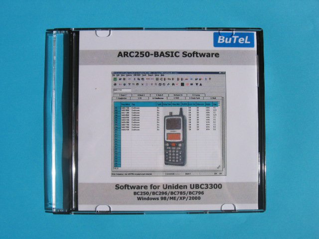 Butel ARC-250 Basic software voor de Uniden BC250D, BC785D, BC796 en de Uniden UBC3300XLT 