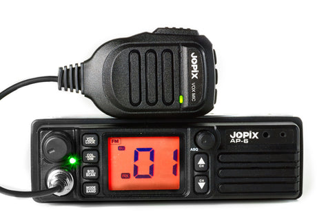 Jopix AP-6 is een uiterst compacte en veelzijdige 27MHz transceiver met 8 Europese multi-standaard