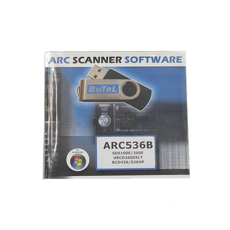 Butel ARC-536 Basic software voor de Uniden UBCD-3600XLT, SDS-100, SDS-100E en Uniden SDS-200E.