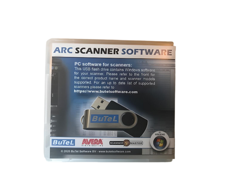 Butel ARC-scanner software op USB-stick