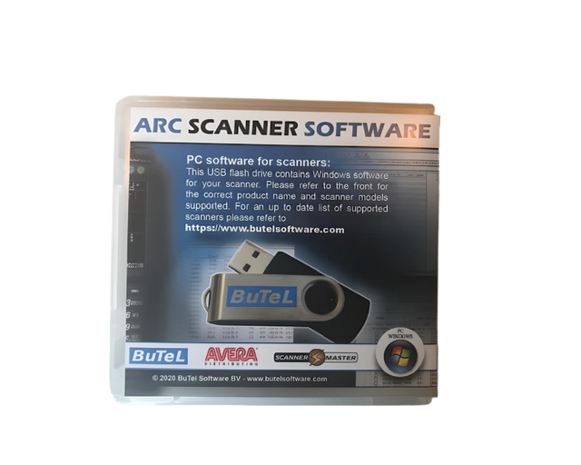 Butel ARC-scanner software op USB-stick