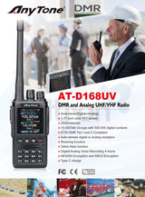 Anytone AT-D168UV DMR en Analoge VHF/UHF Portofoon