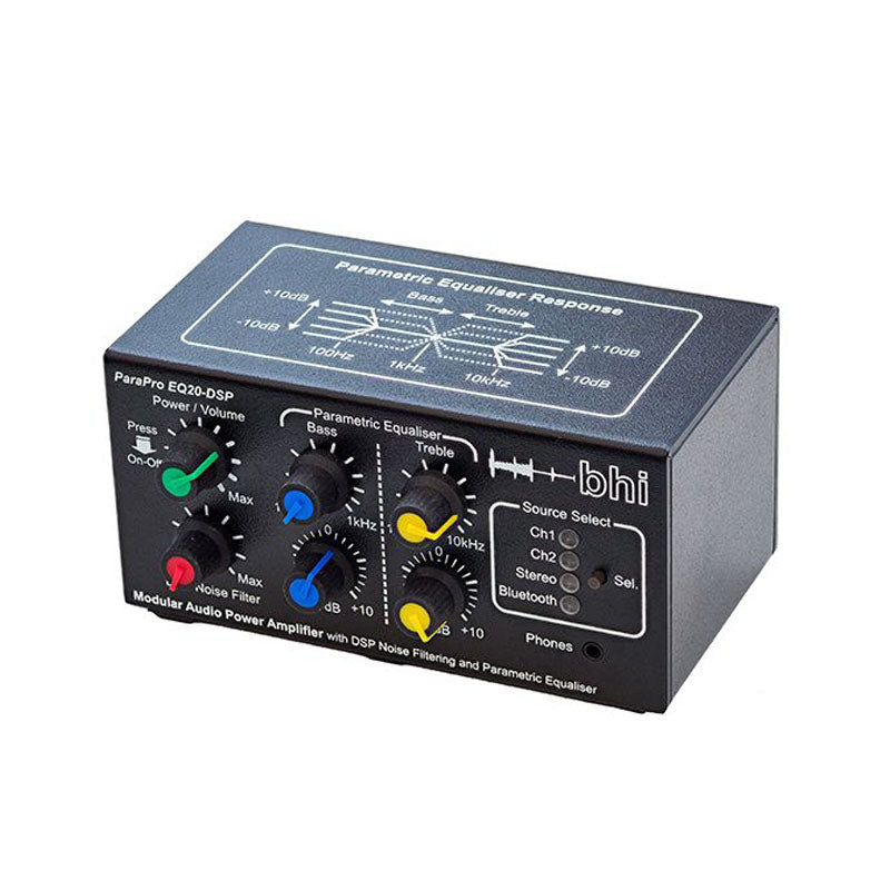 BHI ParaPro EQ20B-DSP modulaire audio power van bovenaf gezien