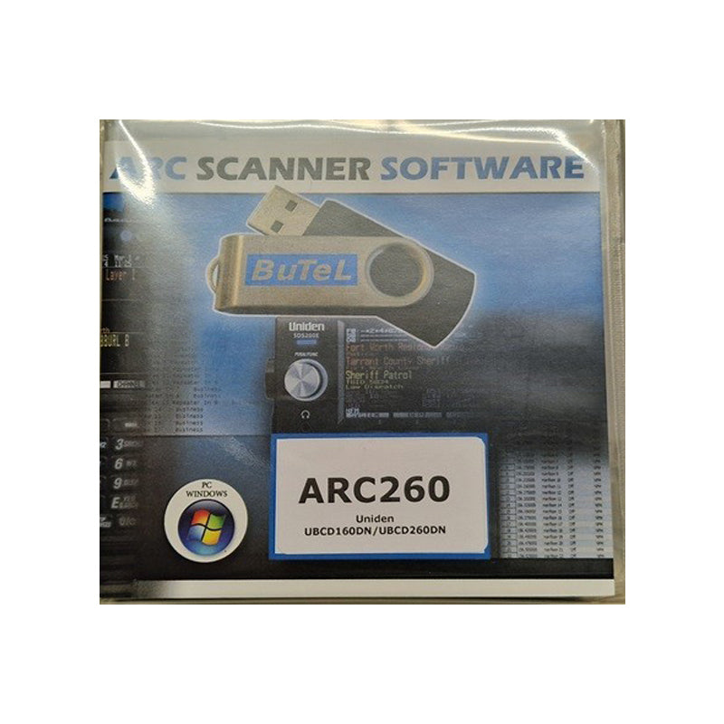 Butel ARC-260 software voor Uniden UBCD160DN en UBCD260DN scanners