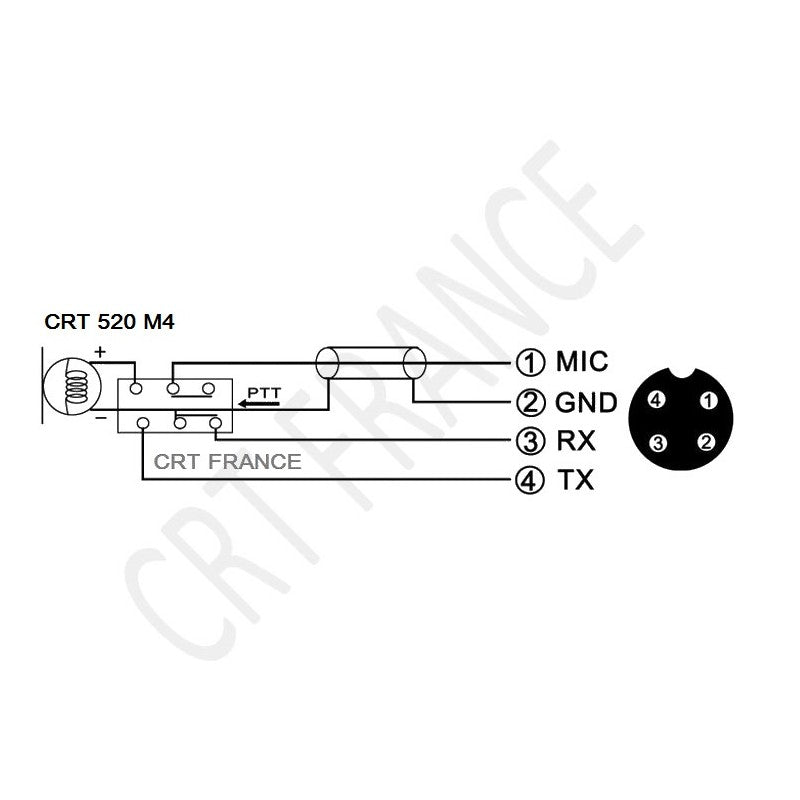 CRT 520 M4 4P microfoon schema