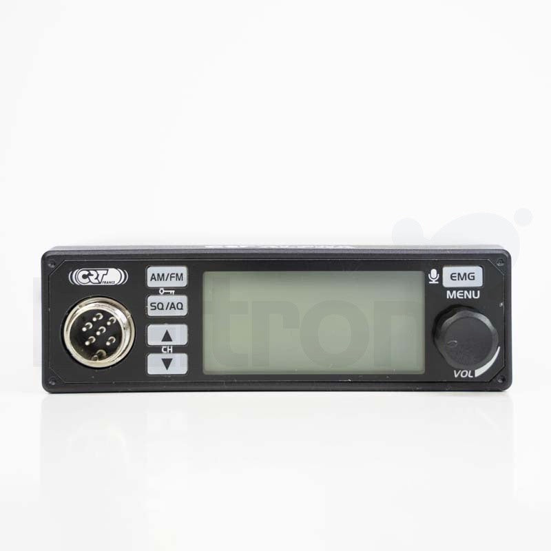 CRT Alpha mobiele 27MC transceiver met groot display, duidelijke knoppen en microfoon aansluiting