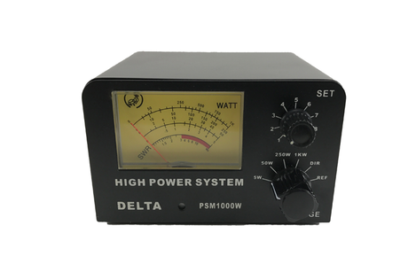 Delta PSM-1000DW SWR en Watt meter voor frequenties van 24 tot 38 MHz