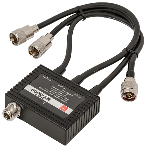 Diamond MX-3000 Triplexe met N-Female, PL-Male/N-Male, N-Male connectors aan 35cm kabel