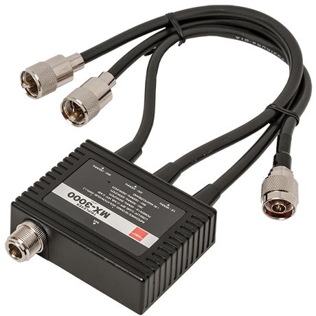 Diamond MX-3000 Triplexe met N-Female, PL-Male/N-Male, N-Male connectors aan 35cm kabel