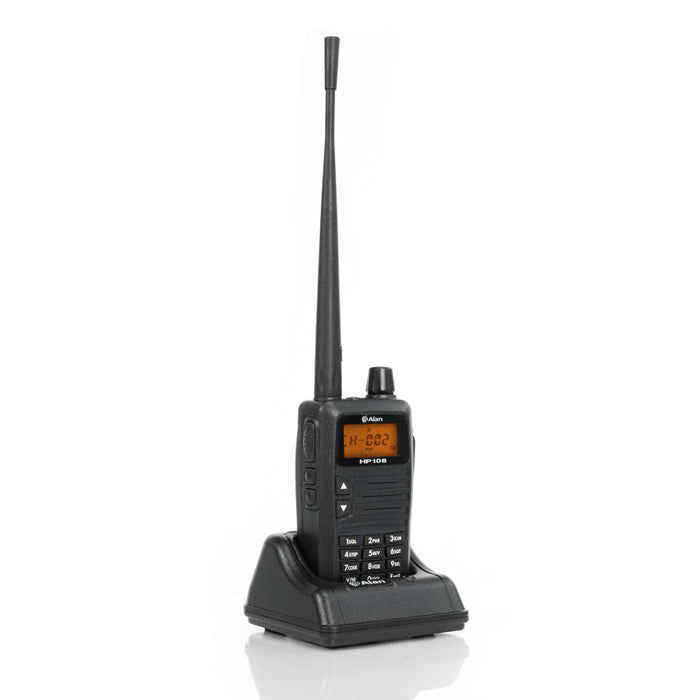 Alan HP408L draagbare UHF transceiver in desktop lader 