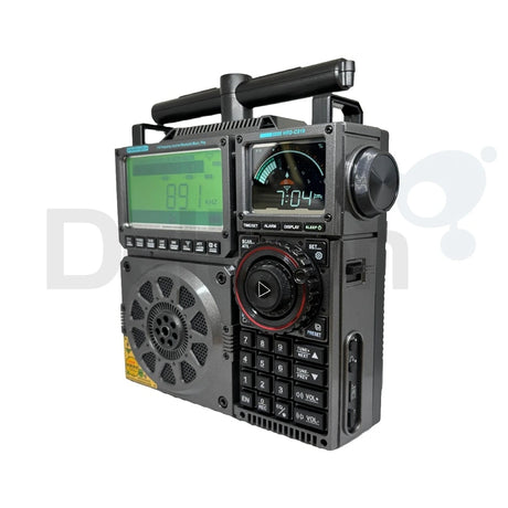 HanRongDa HRD-C919 wereldontvanger met groot lcd-display, speaker, telescoop antenne, meter, klok en veel meer functies