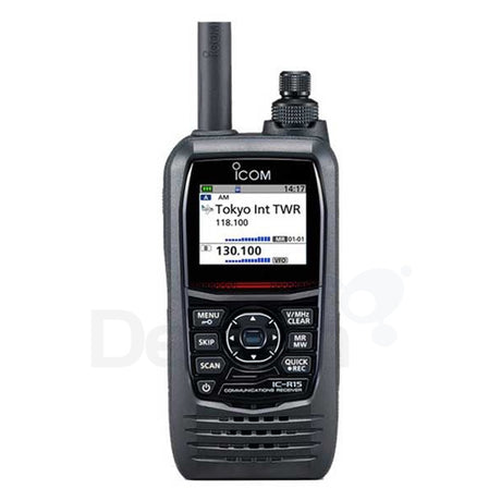 ICOM IC-R15 Breedband Handscanner met een frequentiebereik van 108-500 MHz