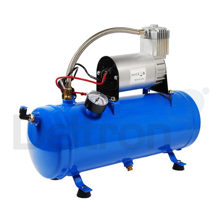 Luchttank met compressor voor 12 volt voedingsspanning