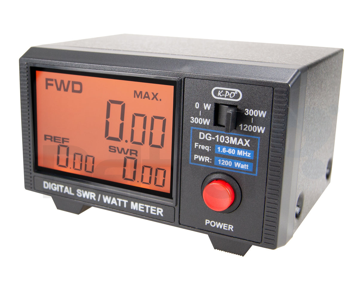 KPO DG-103MAX SWR en Watt meter met een vermogen van max. 1200W