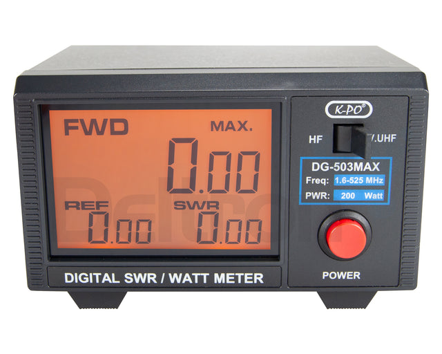 KPO DG-503MAX meter voor SWR, PEP, DMR, FDMA en TDMA