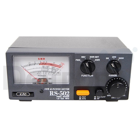 K-PO RS-502N SWR en Watt meter voorkant met display en bedieningsknoppen