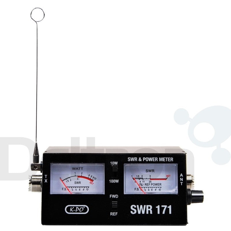 K-PO SWR-171 SWR en Watt meter met twee duidelijk afleesbare displays