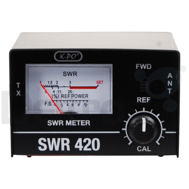 K-PO SWR-420 SWR meter met verlicht display en bedieningsknoppen