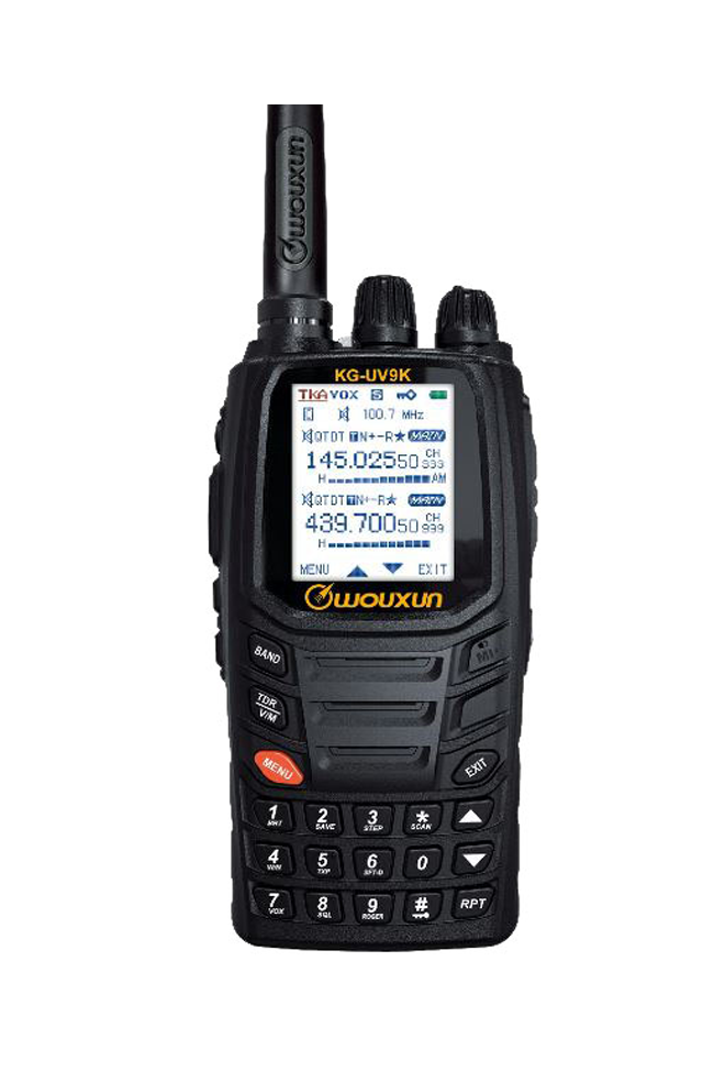 Wouxun KG-UV9K cross-band transceiver met groot display en toetsenbord