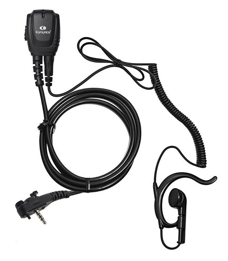 Komunica PWR-23 VX351 professionele headset met PTT-microfoon voor de beveiliging