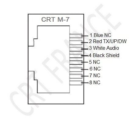 CRT M7 8-Pin microfoon schema