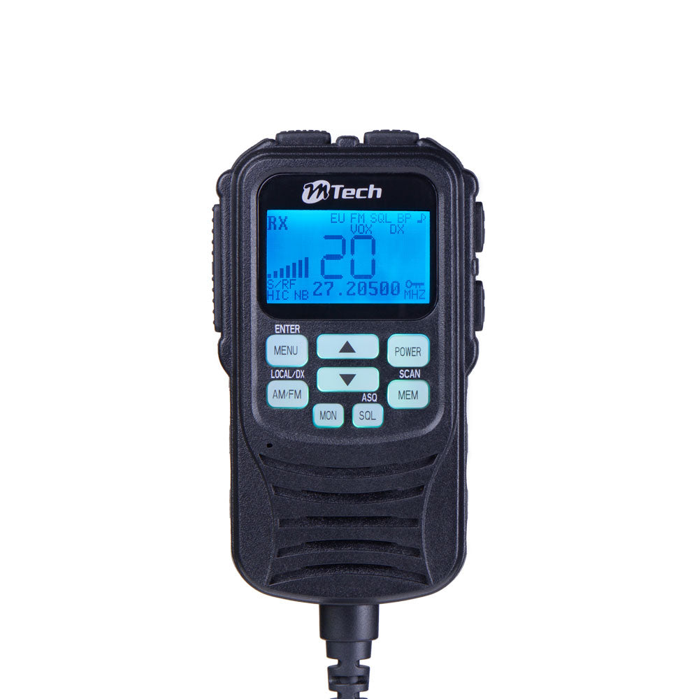 M-Tech legend IV 27MC transceiver microfoon met licht blauwe verlichting