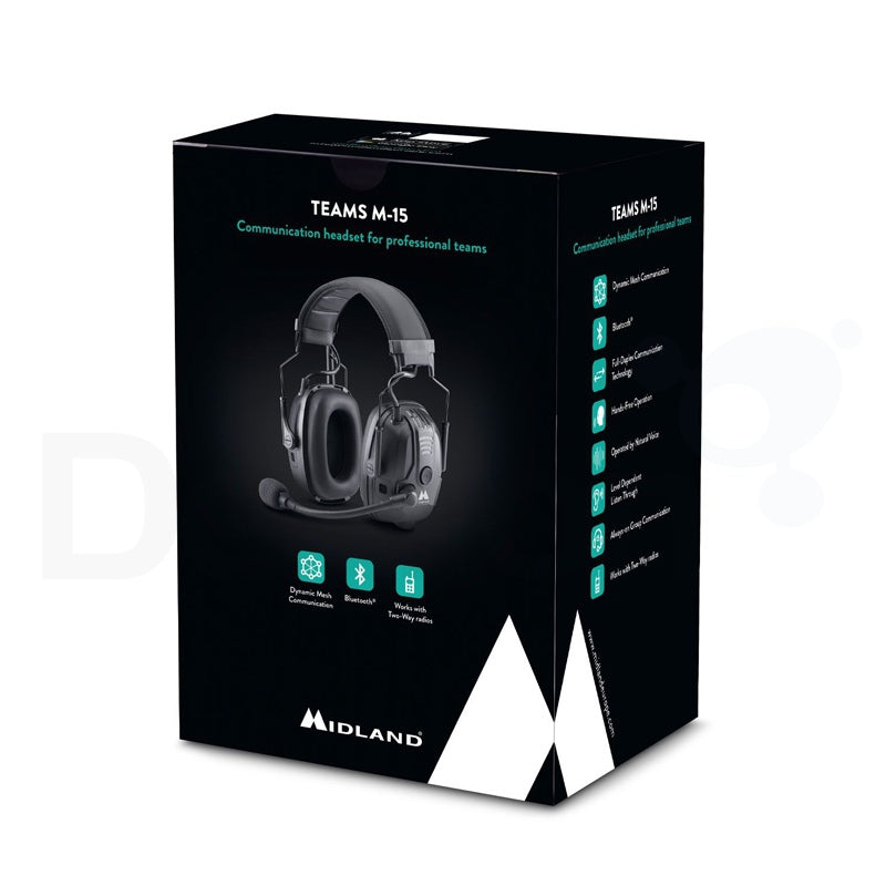 Midland Teams M15 Bluetooth headset in de verpakking