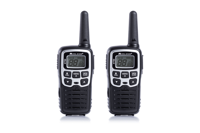 Midland XT50 PMR446 portofoon set zwart met zilver