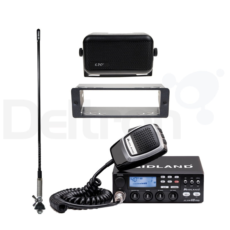 Midland 48 compleet 27 MHz set met alle meegeleverde accessoires