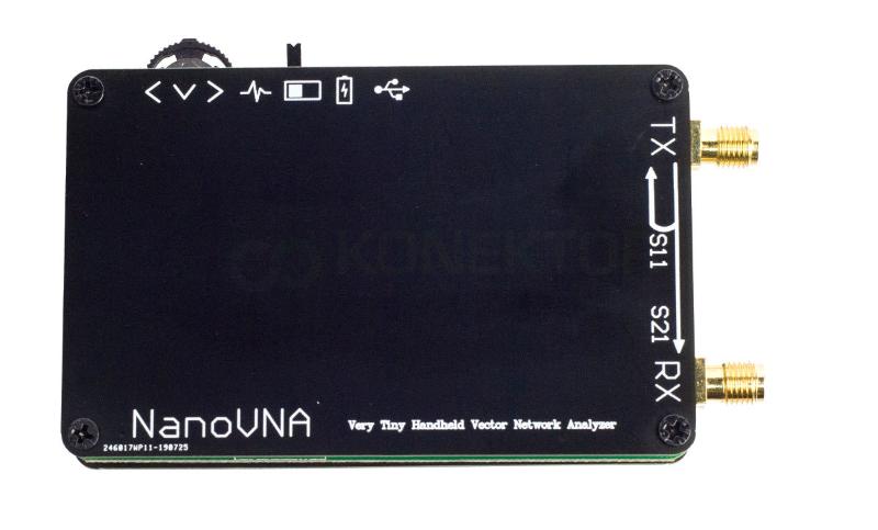 NanoVNA Antenne Analyzer  Met indicatie meldingen en aansluitingen