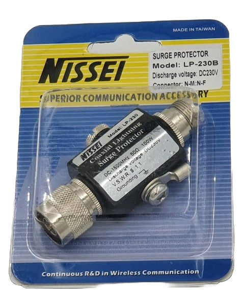 Nissei LP-230B overspanningsbeveiliging met PL-259 en SO-239