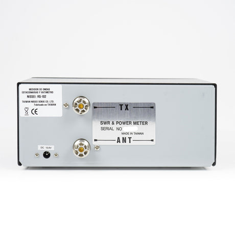 Nissei RS-102 SWR en Watt meter achterkant met aansluitingen