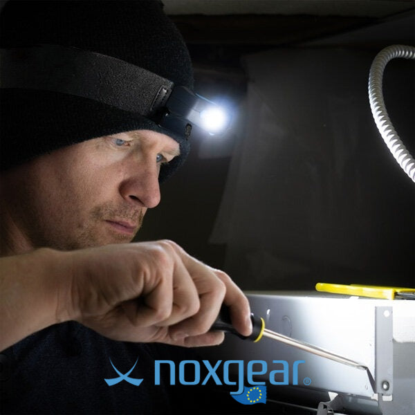 Noxgear See You set met Tracer lamp en Tracer hoofdband zodat je handsfree licht kunt schijnen op jouw projecten