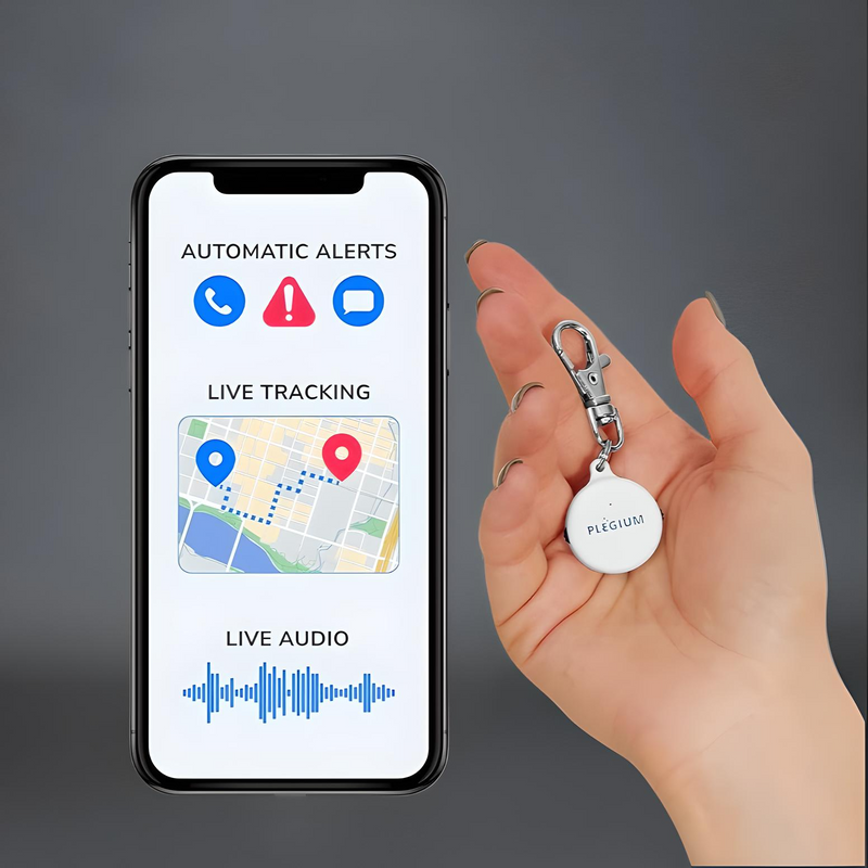 Plegium alarmknop met gratis App voor alarmering en GPS-locatie naar jouw contactpersonen