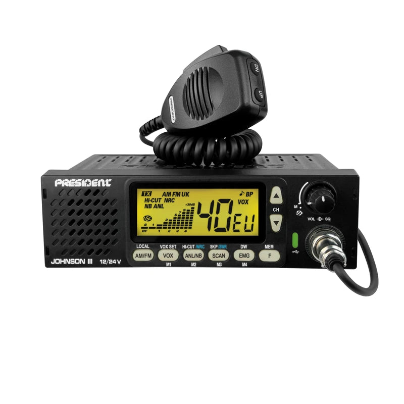 President Johnson III 27MC transceiver met gele display verlichting