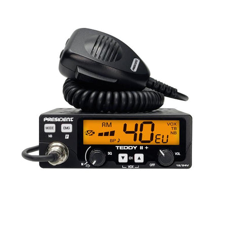 President Teddy II + Mobiele 27MHz Transceiver met instelbaar 7 kleuren display