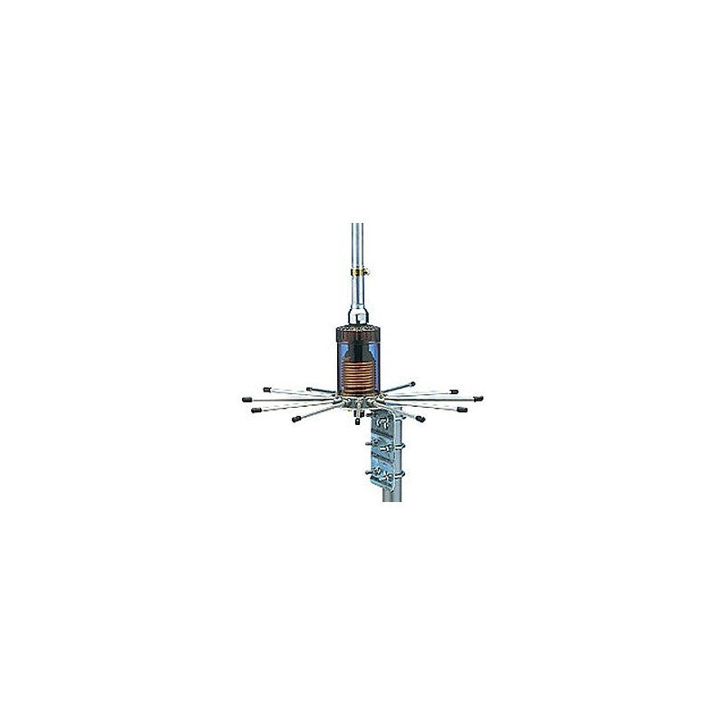 Sirio S-2016 basisantenne voor de CB, 10M, 27MC en 27MHz met 16 radialen