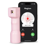 Plegium slimme zelfverdedigingsspray met gratis app zodat jouw contactpersonen direct gealarmeerd worden en jou gps-locatie weten