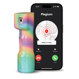 Plegium self defence spray in regenboog kleuren. Met gratis app die jouw contactpersonen waarschuwt 