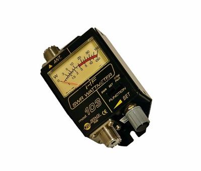 Zetagi SWR-103 SWR en Watt meter met een frequentiebereik 25 - 50 MHz