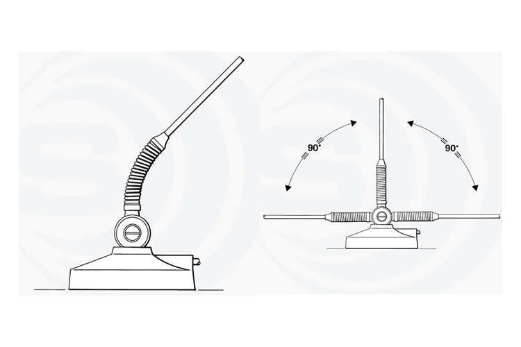 Sirio Mini Mag 27 flexibele magneetvoet antenne